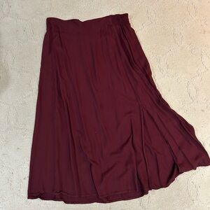 Old Navy Burgundy Midi Skirt